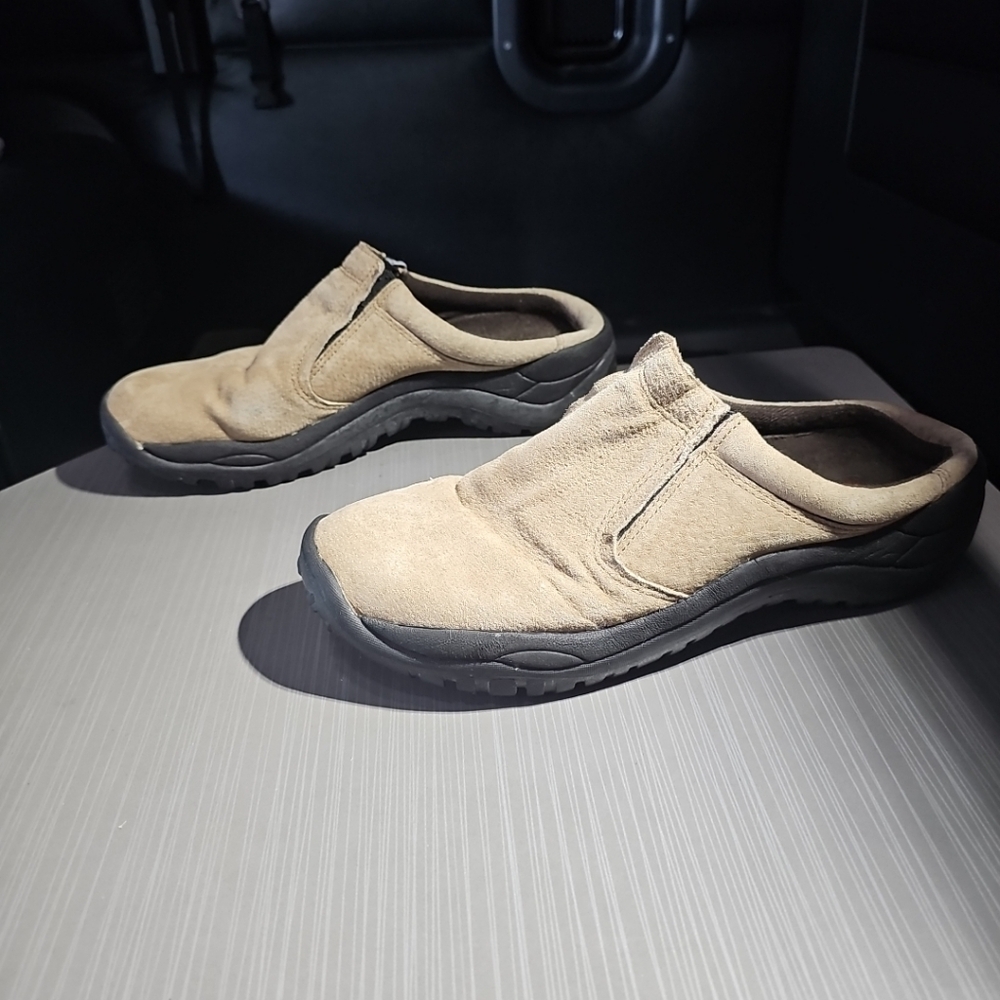 GBX Men’s Tan Suede‎ TRAIL CLOG Hiking Walking Casual Slip-on Shoes Comfort 11M